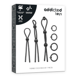 Addicted toys - joustava silikoni penisrengas setti 7 kpl 1