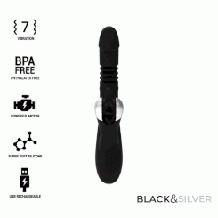 Seven creations -  musta ladattava vibraattori 7v 18 cm model 1