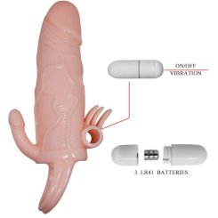 Baile - brave man penislisäke klitoris ja anus-stimulaattorilla flesh 16.5 cm 7