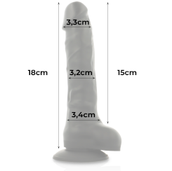 Cock miller - silikoni density cocksil articulable  musta 18 cm 4