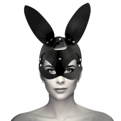Coquette Vegan Leather Mask With Bunny...