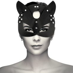Coquette Vegan Leather Mask With Cat...