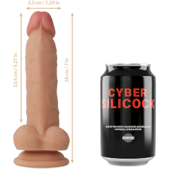 Cyber silicock - strap-on jude liquid silikoni with penisrengas free 18 cm -o- 3.2 cm 5