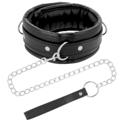 Darkness Black Soft Collar With Leash...