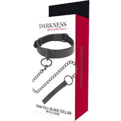 Darkness -  musta necknauha with chain 1