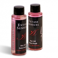 Extase sensual - hierontaöljy with extra fresh mansikka effect 100 ml 0