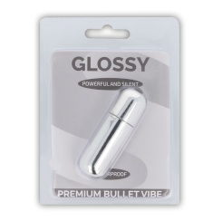Glossy - premium vibe värisevä luotivibraattori 10v  hopea 2