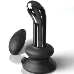 Basecock - realistinen vibraattori kaukosäädettävä  musta with kivekset 19.5 cm -o- 4 cm