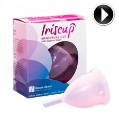 Iriscup - large  pinkki month cup + free sterilizer bag 0