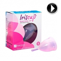Iriscup - small  pinkki month cup a + free sterilizer bag 0