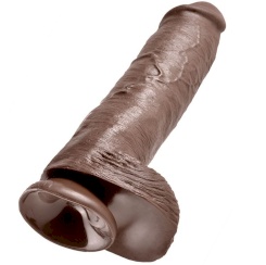 King cock - realistinen  ruskea ejaculator penis 22.86 cm