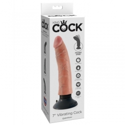 King cock - 17.78 cm värisevä cock flesh 0