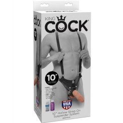 King cock - 25.5 cm ontto strap-on dildo valjasjärjestelmä flesh 1