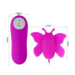 Baile - kuulavibraattoris perhoskiihotin klitoriskiihotin 12 nopeutta  lila kaukosäädettävä 3