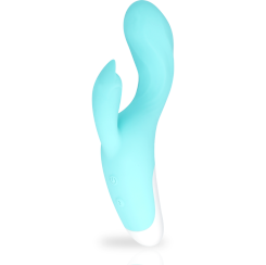 Ohmama - ladattava vibraattori klitoriskiihottimella 10 värinätoimintoa 19 cm