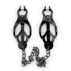 Ohmama fetish - japanese nipple clamps with  musta chain 3