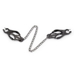 Ohmama fetish - japanese nipple clamps with  musta chain 4