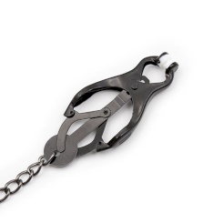 Ohmama fetish - japanese nipple clamps with  musta chain 5