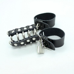 Ohmama Fetish Leather Strap Metal Ring...