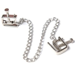 Ohmama fetish - nipple clamps with  musta chains