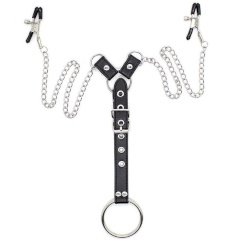 Ohmama Fetish Nipple Clamps Cock Ring...