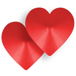 Ohmama Fetish Red Heart Nipple Covers