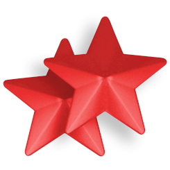 Ohmama Fetish Red Star Nipple Covers