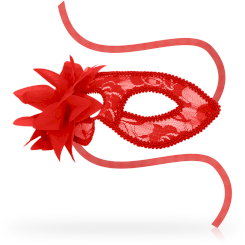 Ohmama - masks masks with nauha ja red flower 1