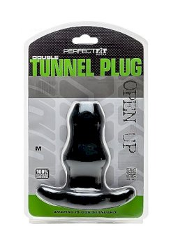 Perfect fit brand - tupla tunnel plugi medium  musta 1