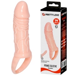 Baile - penis sheath with stimulaattori points  purppura 14 cm
