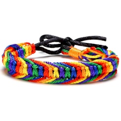 Pride - Lgtb Flag Nahka Bracelet