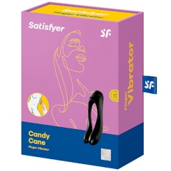 Satisfyer Candy Cane Sormivibraattori - Musta 1