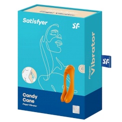 Satisfyer Candy Cane Sormivibraattori - Oranssi 1