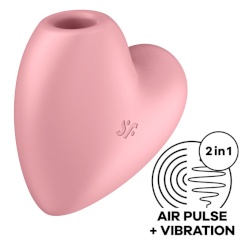Satisfyer - cutie heart air pulse stimulaattori & vibraattori  pinkki