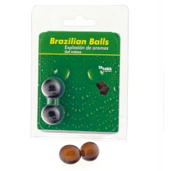 Taloka - 2 brazilian balls mansikka & suklaa intimate gel