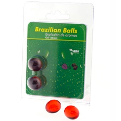 Taloka - 2 brazilian balls mansikka &  kirsikka intimate gel