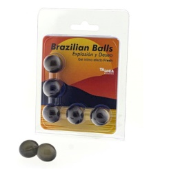 Taloka - 5 brazilian balls mansikka & suklaa intimate gel