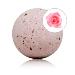 Taloka - kookos scented kylpy bomb with ruusunpunainen petals
