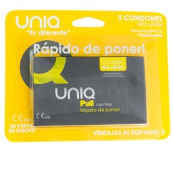 Uniq - smart latex free pre-erection condoms 3 units