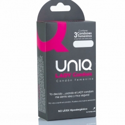 Uniq - megasex latex free sensitive condoms 3 units