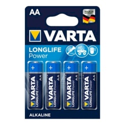 Varta - longlife power alkaline battery aaa lr03 4 unit