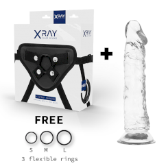 Xray Harness + Clear Cock  21 Cm X 4 Cm