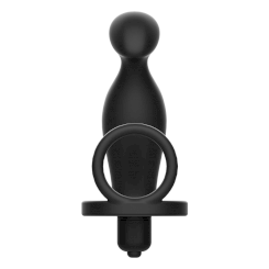 Addicted toys - anustappi with  musta silikoninen penisrengas 12 cm 3