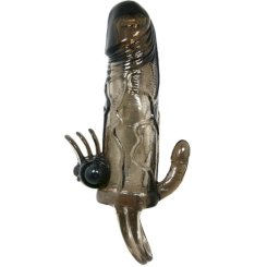 Baile - brave man penislisäke klitoris ja anus-stimulaattorilla tupla luotivibraattori  musta 16.5 cm 2