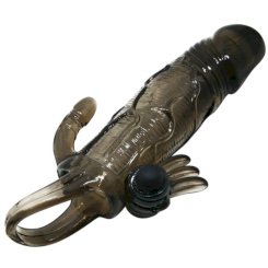 Baile - brave man penislisäke klitoris ja anus-stimulaattorilla tupla luotivibraattori  musta 16.5 cm 4