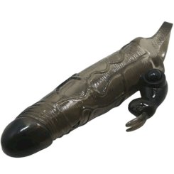 Baile - brave man penislisäke klitoriskiihottimella  musta 16.5 cm 2