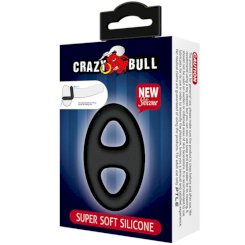 Crazy bull - erikoispehmeä tupla silikoninen penisrengas 5