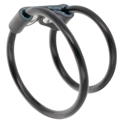 Darkness Leather Double Cock Ring