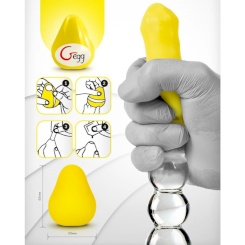 G-vibe - reusable  keltainen kuvioitu masturbaattori egg 3
