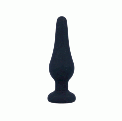 Intense - anustappi pipo s  musta silikoni 9.8 cm 3